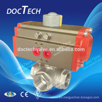 Pneumatic Tee Internal Thread Ball Valve